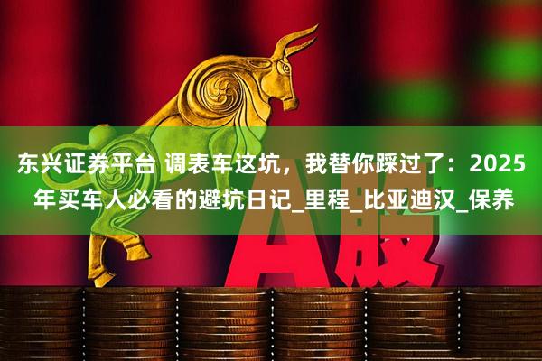 东兴证券平台 调表车这坑，我替你踩过了：2025 年买车人必看的避坑日记_里程_比亚迪汉_保养